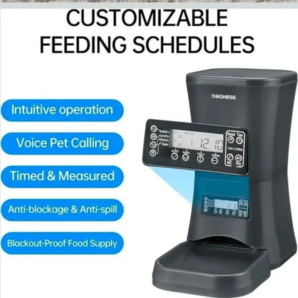 DOGNESS 9L Dog Feeders for Large Dogs, Automatic Dog Feeder with Timer